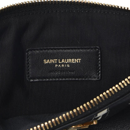 Saint Laurent Calfskin Lipstick Print Monogram Pouch Black 6 of 8