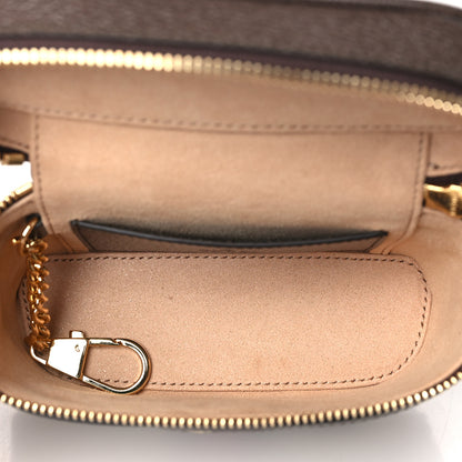 Gucci GG Supreme Monogram Textured Calfskin Web Mini Ophidia Top Handle Bag Beige Ebony New Acero 5 of 10