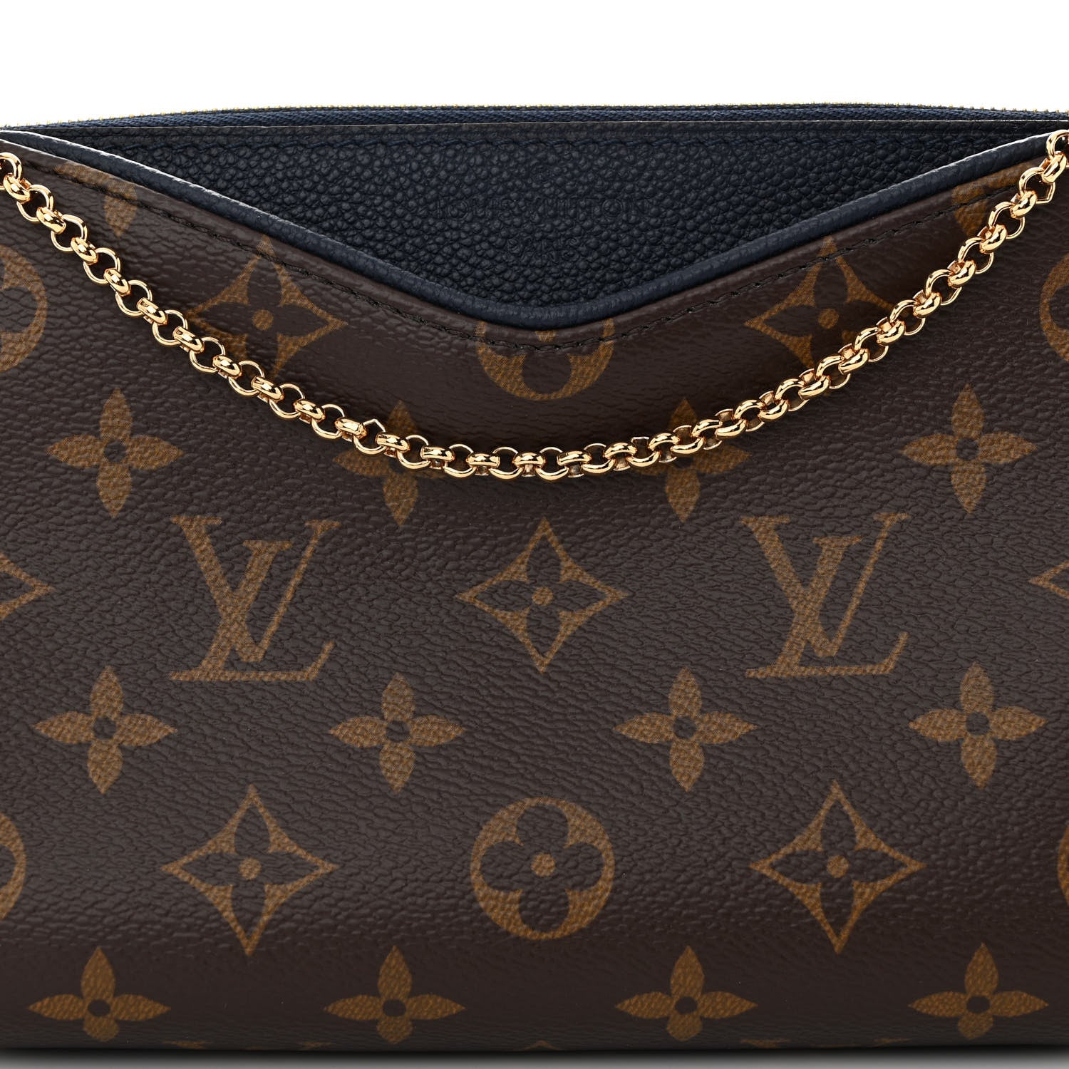 Louis Vuitton Monogram Pallas Clutch Black 7 of 9