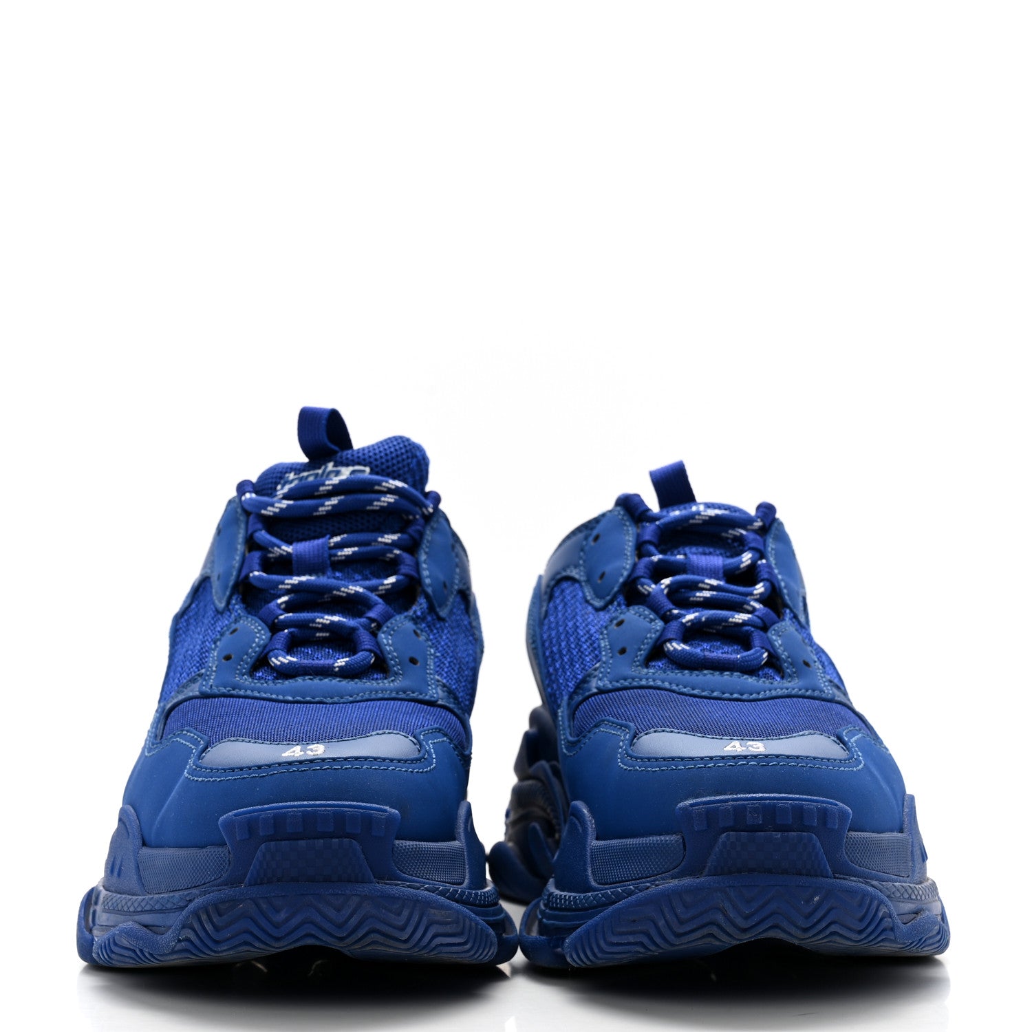 Balenciaga Fabric Mesh Mens Triple S Sneakers 43 Deep Blue 1570061