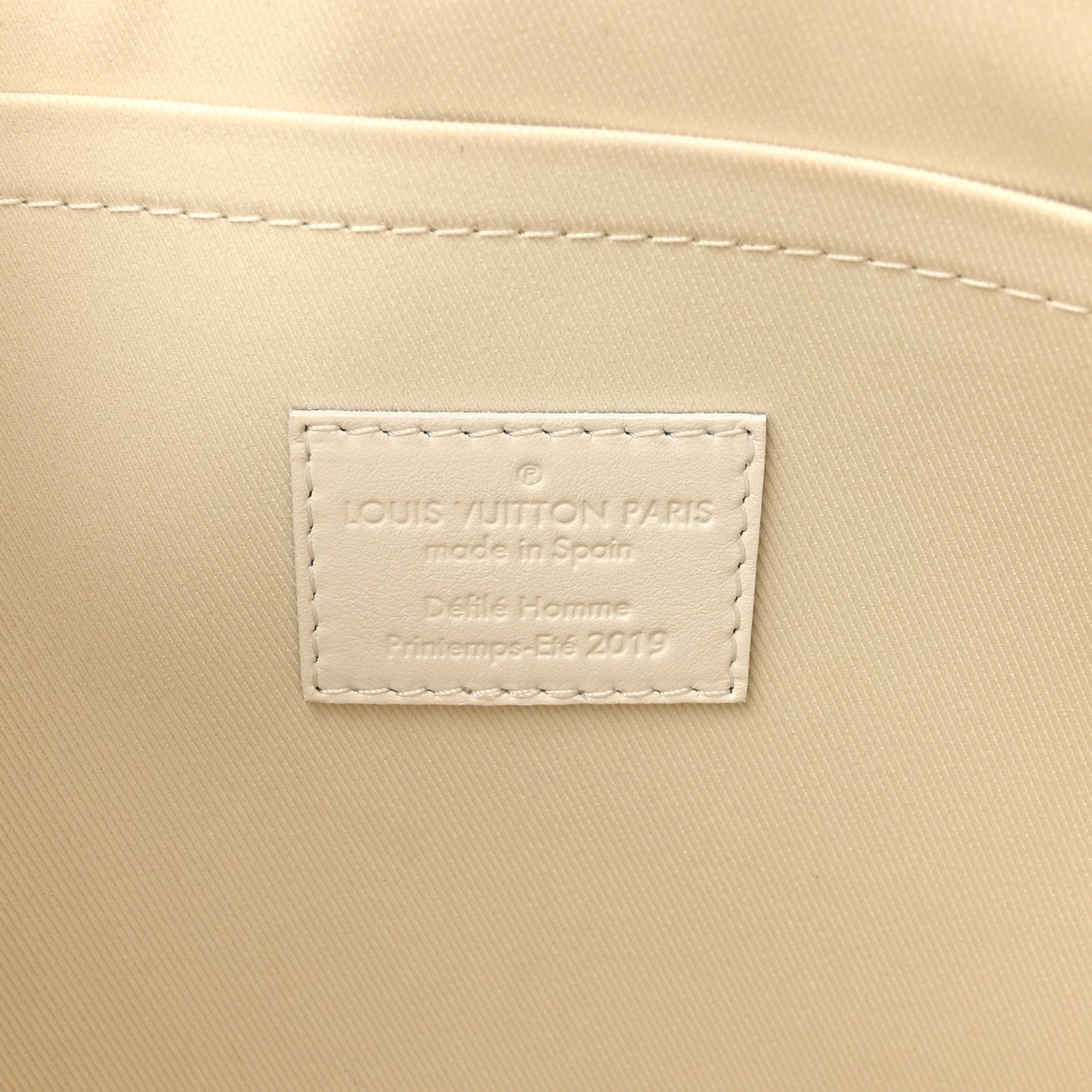 Taurillon Monogram Solar Ray A4 Pouch White