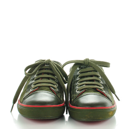 Chanel Nylon Calfskin Quilted CC Sneakers 36 Dark Green 2 of 9