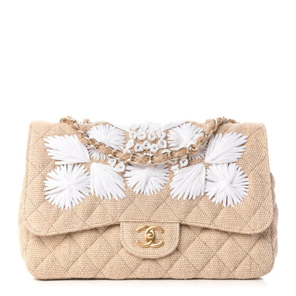Chanel Tweed Raffia Coco Country Jumbo Flap 1 of 11