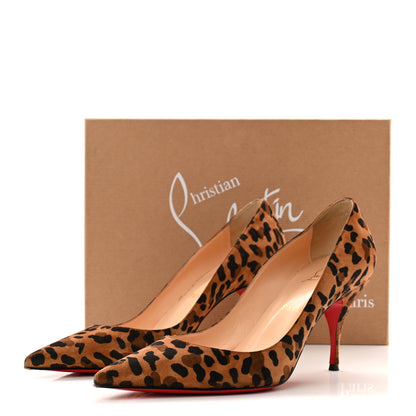 Christian Louboutin Veau Velours Leopard Clare 80 Pumps 37.5 Caramel 9 of 9