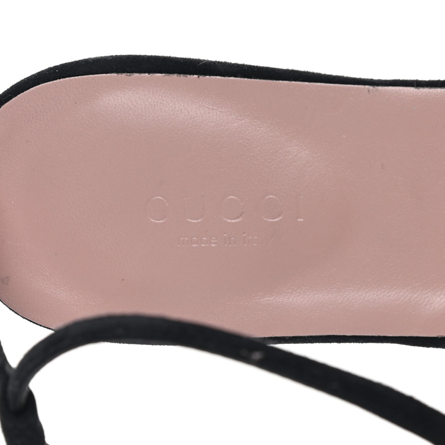 Gucci Suede Crystal GG Thong Sandals 37 Black 7 of 7
