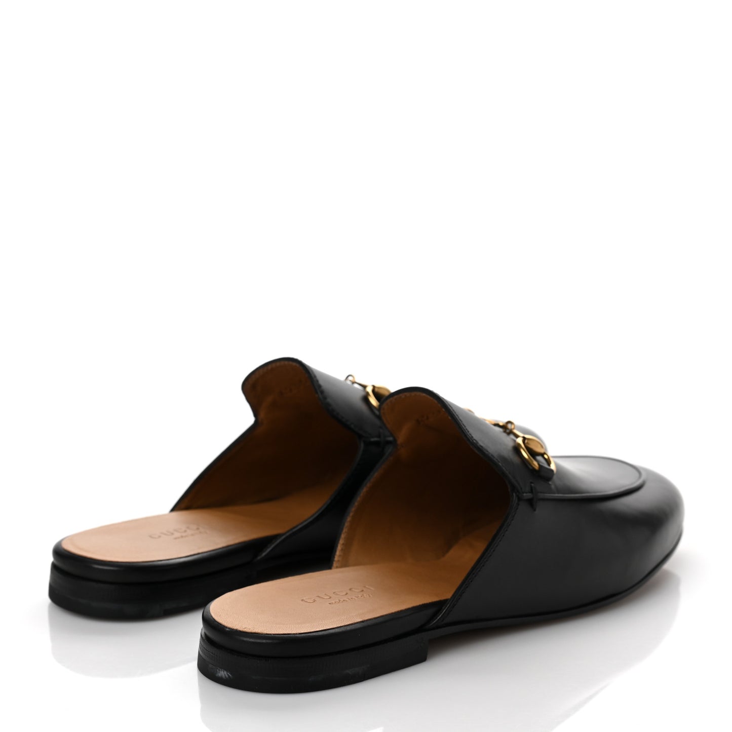 Calfskin Womens Princetown Slippers 37.5 Black