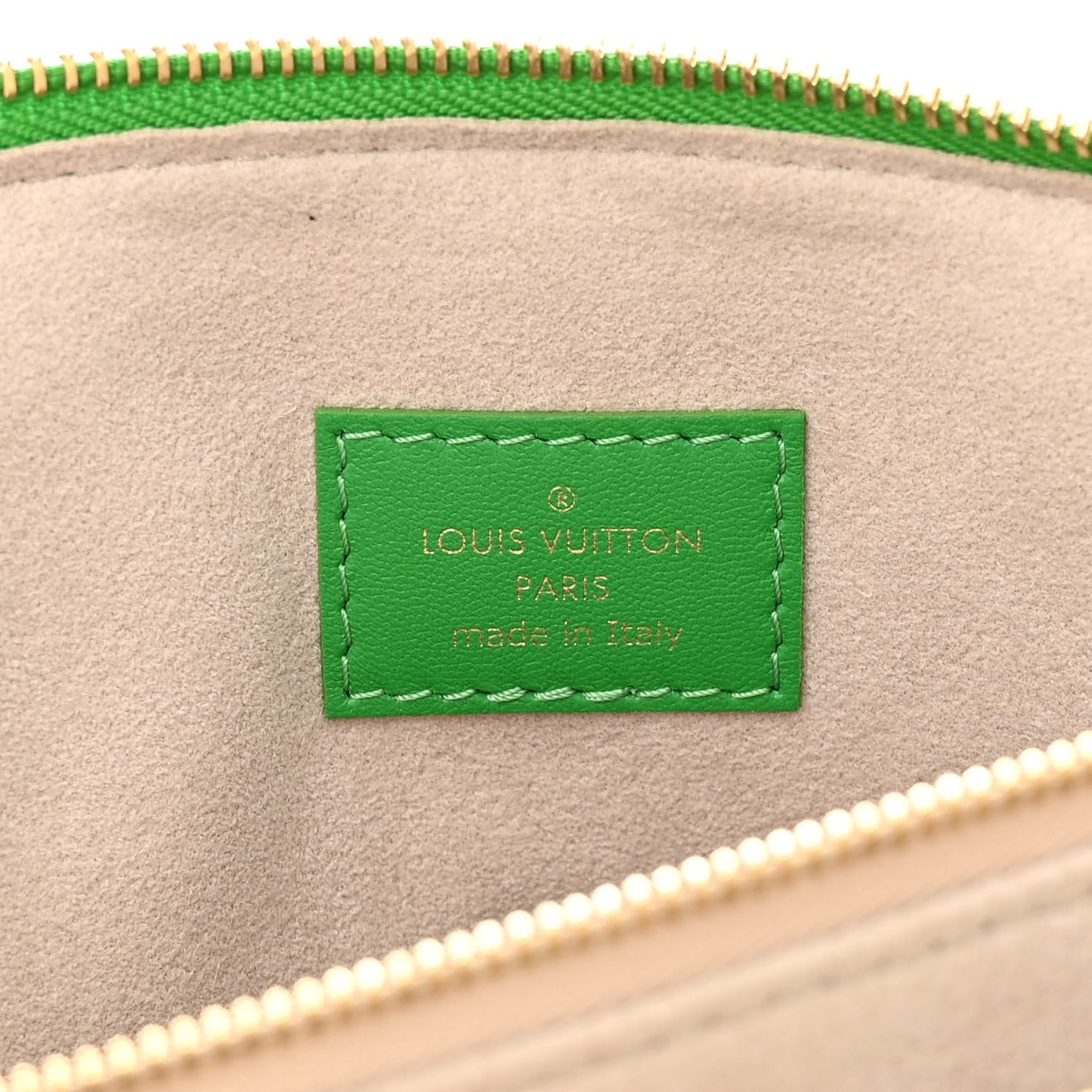 Lambskin Embossed Monogram LV Match Coussin PM Green White