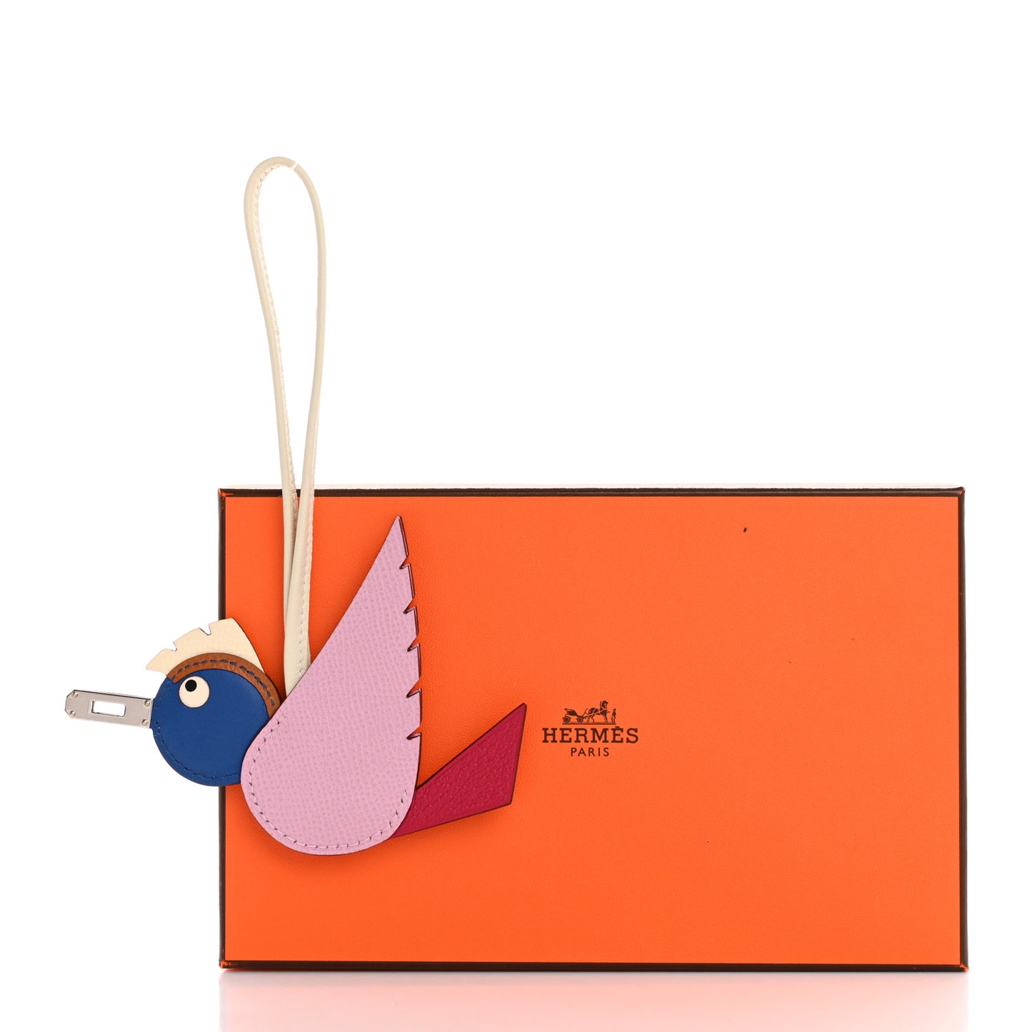 Epsom Swift Chevre Mysore Birdy Bag Charm Mauve Sylvestre Framboise Bleu Gold Nata Craie