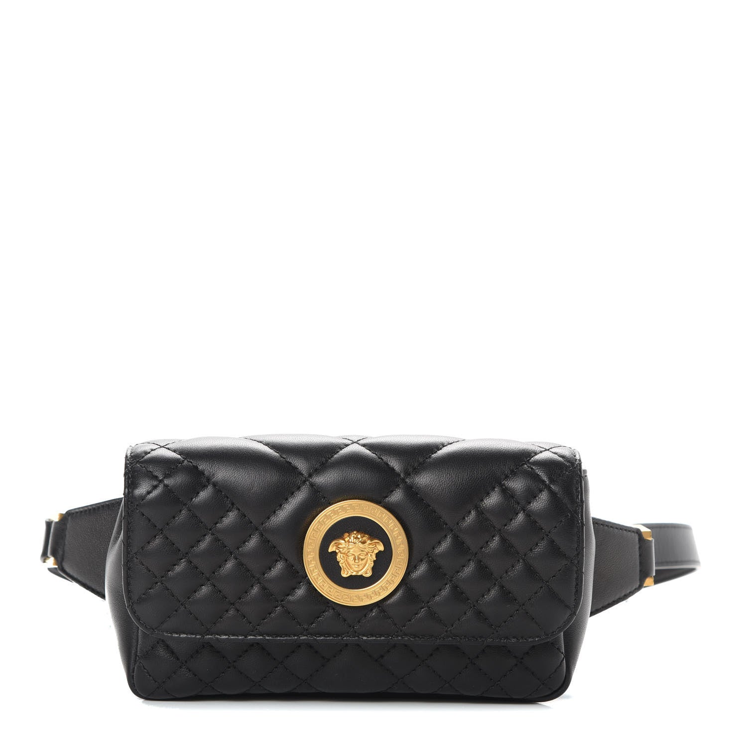 Versace Nappa Barocco Quilted Vanitas Medea Belt Bag Black 1 of 13