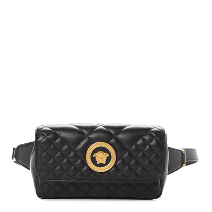 Versace Nappa Barocco Quilted Vanitas Medea Belt Bag Black 1 of 13