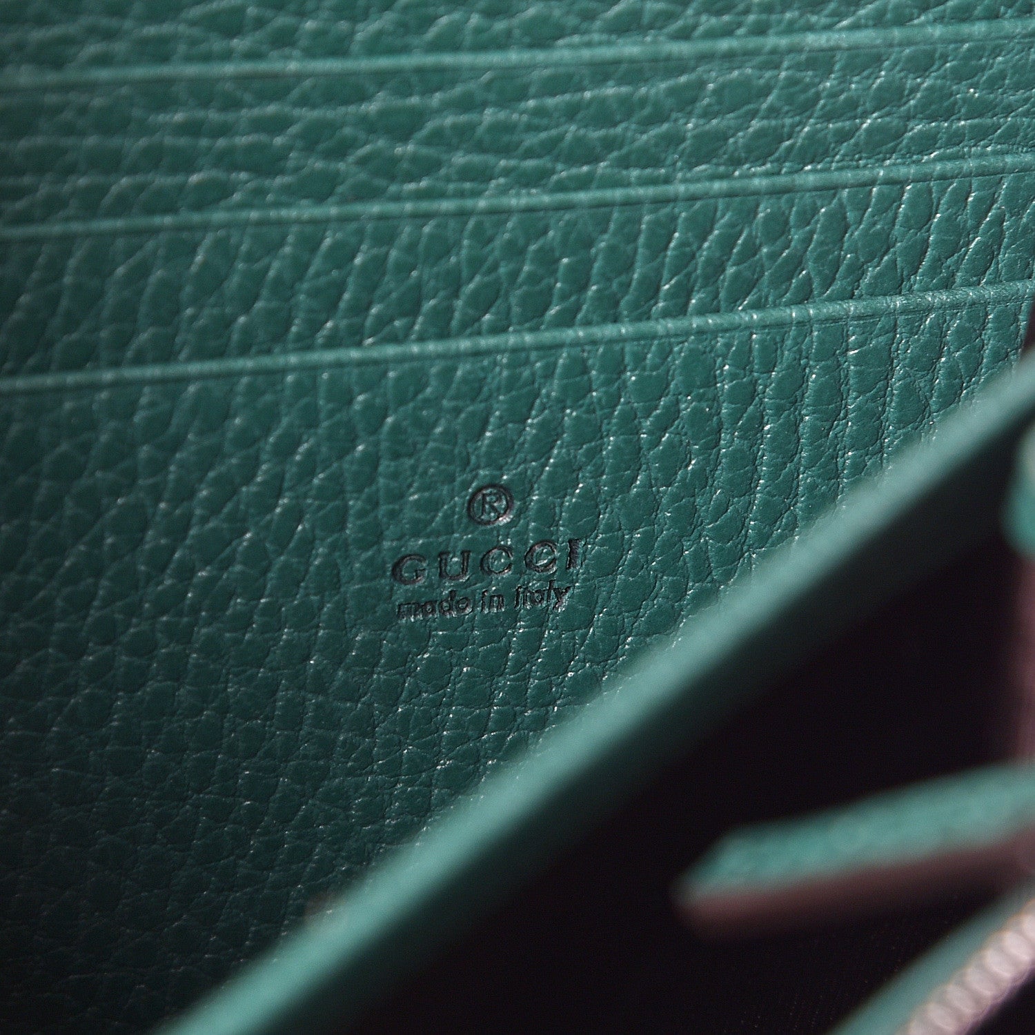 Gucci Calfskin Mini Dionysus Chain Wallet Emerald 6 of 9
