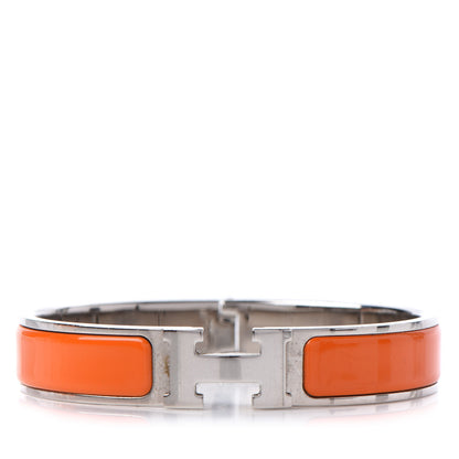 Hermes Enamel Narrow Clic Clac H Bracelet PM Orange 1 of 6