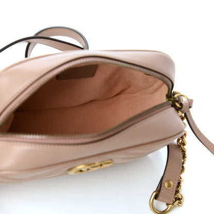 Gucci Calfskin Matelasse Mini GG Marmont Chain Shoulder Bag Porcelain Rose 5 of 8