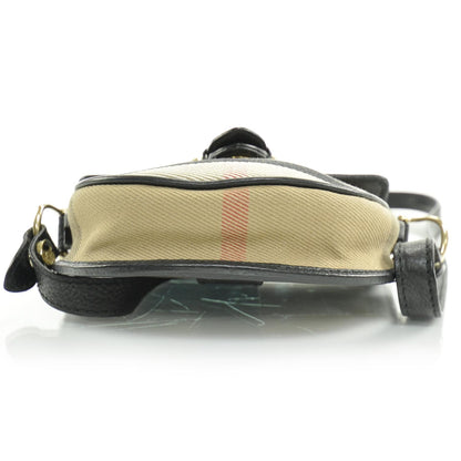 Burberry Prorsum Canvas Leather Small Check Crossbody Bag 5 of 10