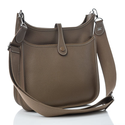 Hermes Taurillon Clemence Evelyne III PM Etoupe 3 of 10