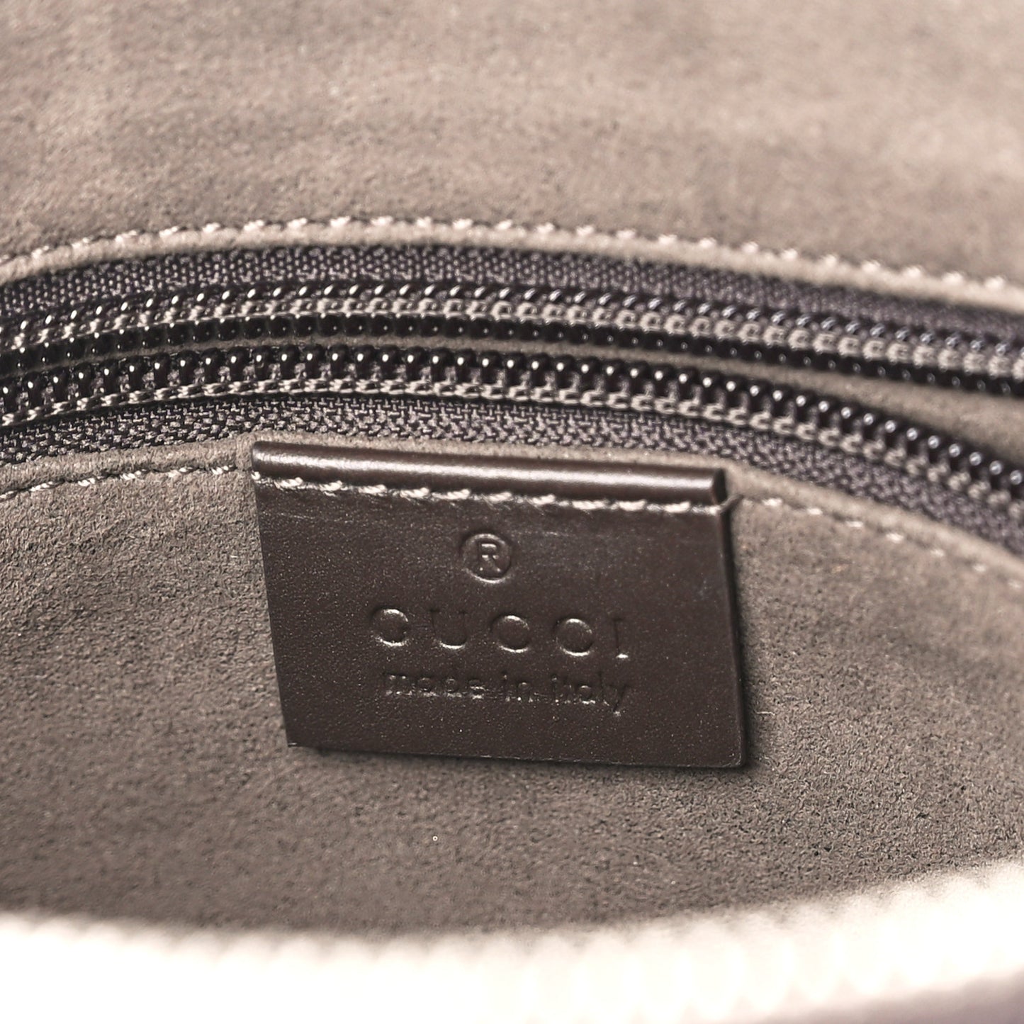GG Supreme Monogram Selleria Calfskin Small Flat Side Zip Messenger Bag Beige Ebony Cocoa Dark Chocolate