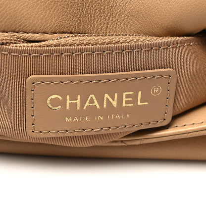 Chanel Calfskin Quilted Messenger Flap Beige 7 of 11