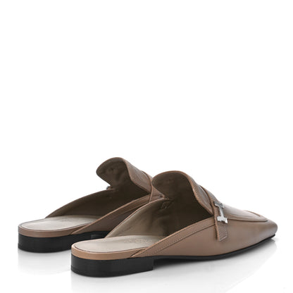 Hermes Goatskin Groupie Mules 37 Beige Argile 3 of 9