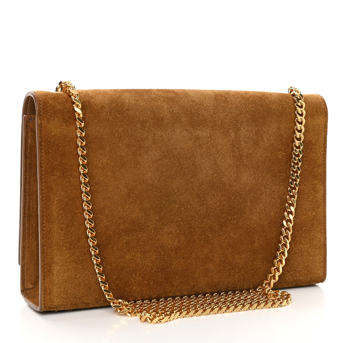 Suede Medium Classic Monogram Kate Tassel Satchel Light Ochre