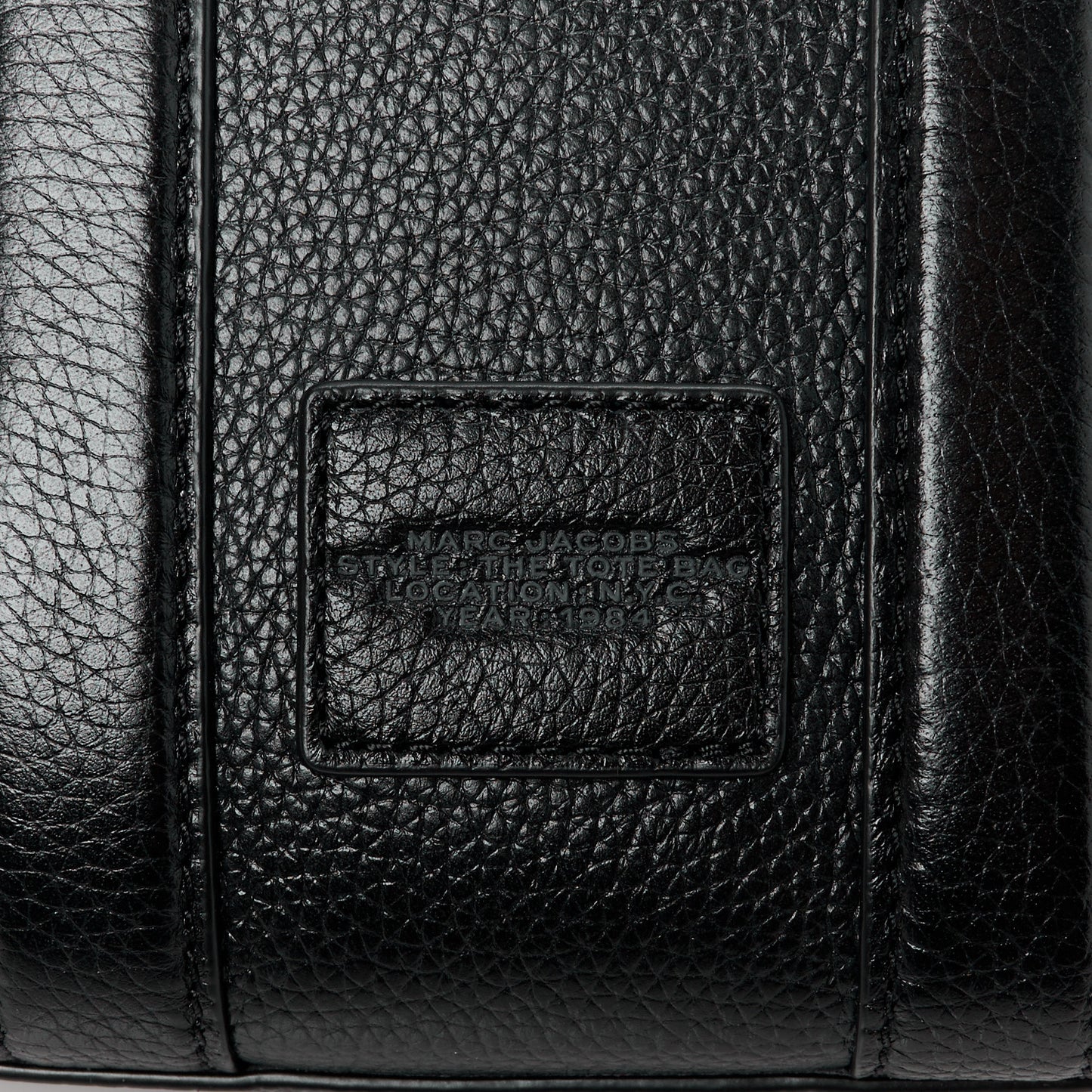 Grained Calfskin Micro The Tote Bag Black