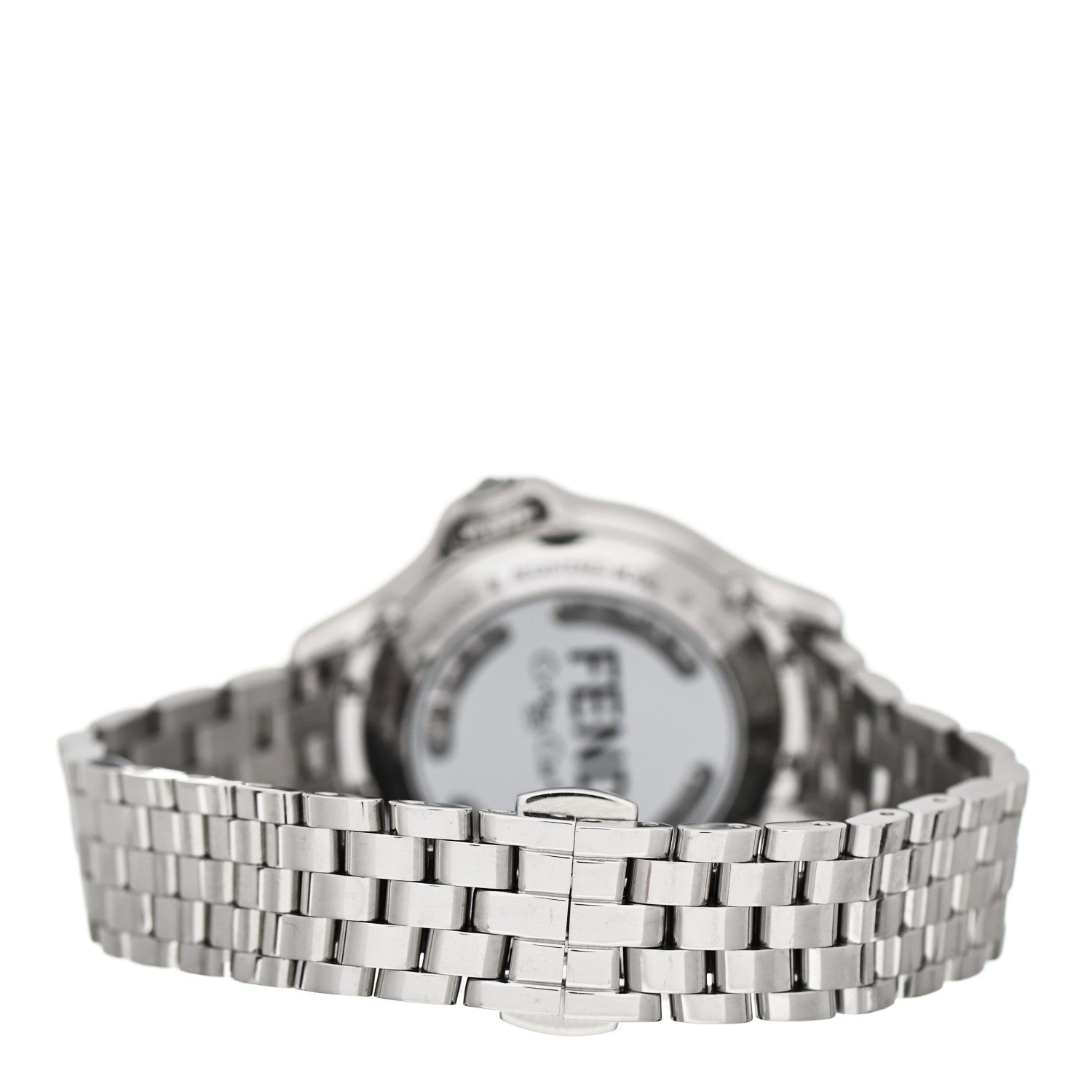 Fendi Stainless Steel Diamond Topaz 33mm Crazy Carats Quartz Watch Black 5 of 7