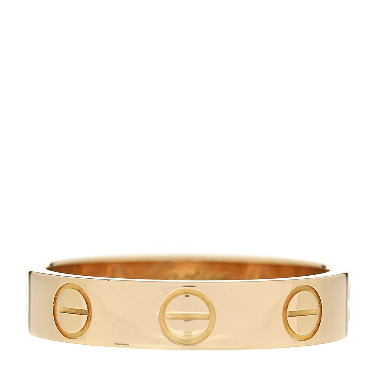 18K Yellow Gold 3.5mm LOVE Wedding Band Ring 46 3.75