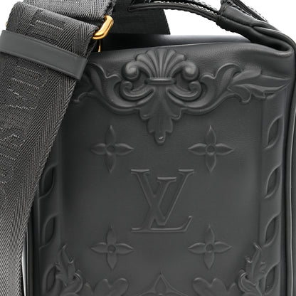 Louis Vuitton Calfskin Monogram Embossed Cruiser Messenger Dark Shadow Gray 7 of 12