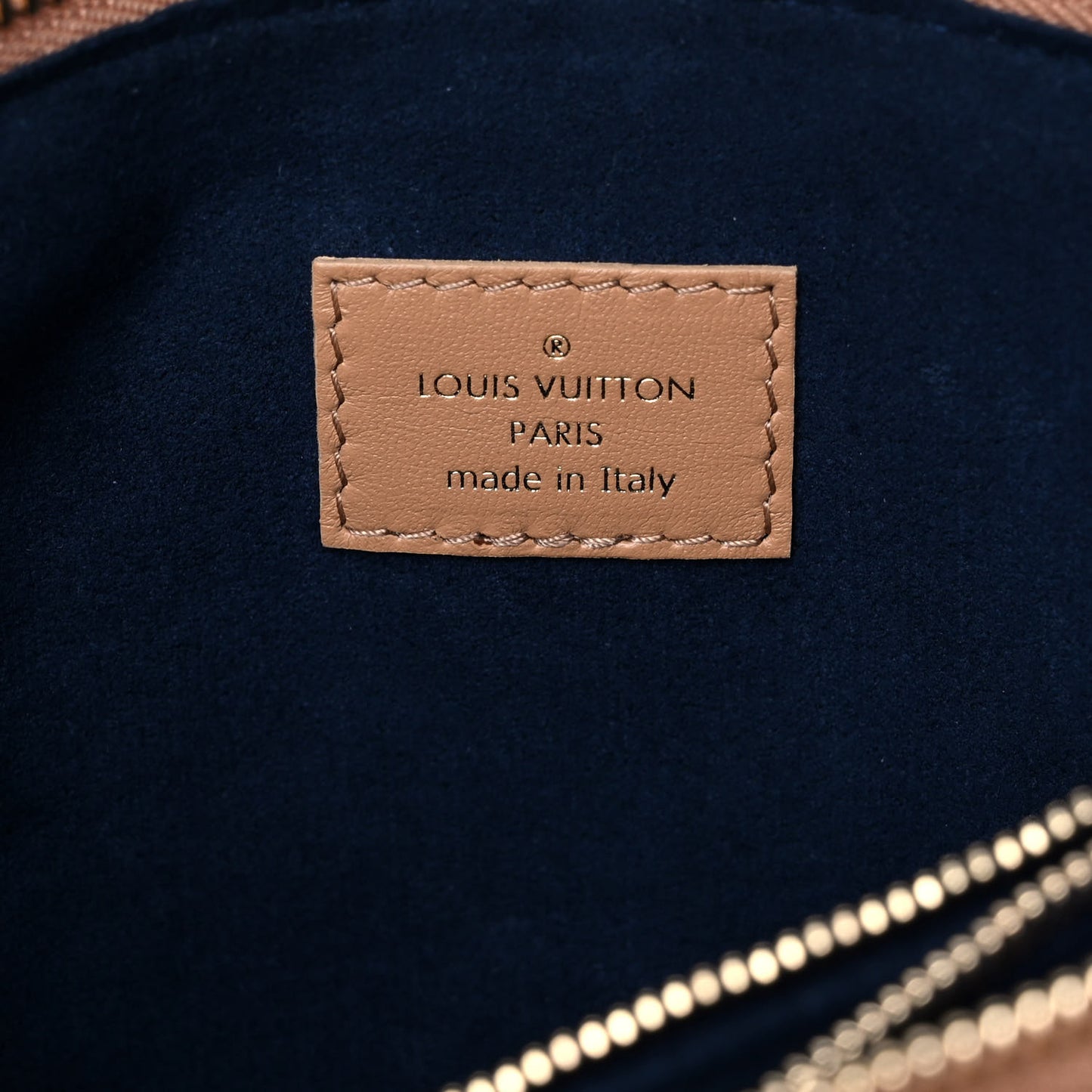 Lambskin Embossed Monogram Coussin PM Camel