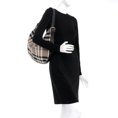 Burberry Beat Check Hobo Black 2 of 12