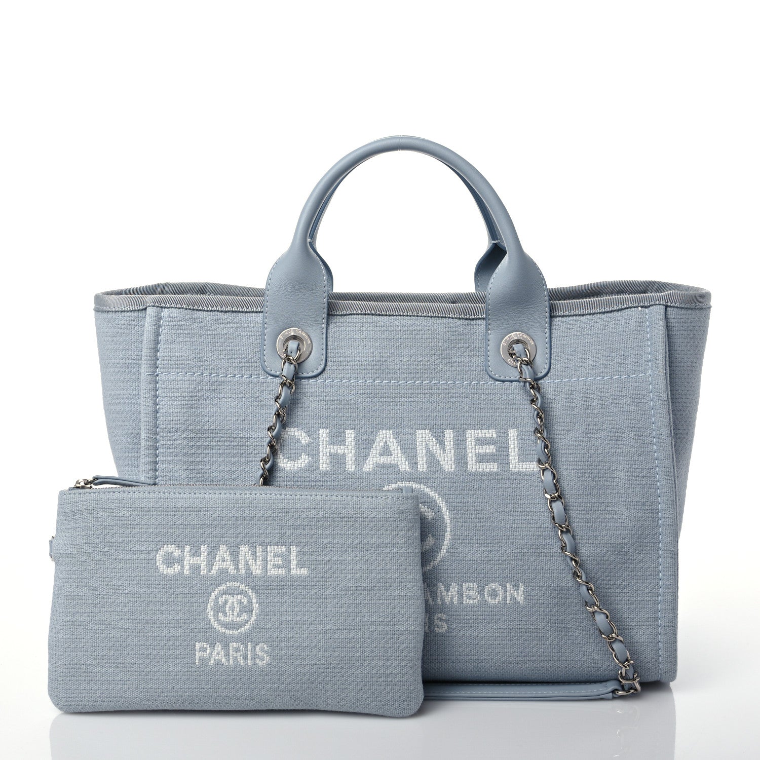 Chanel Mixed Fibers Small Deauville Tote Grey 2 of 11