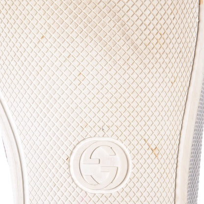 Gucci GG Supreme Monogram Tian Mens Dublin Slip On Sneakers 10 Beige Multicolor Red 9 of 10
