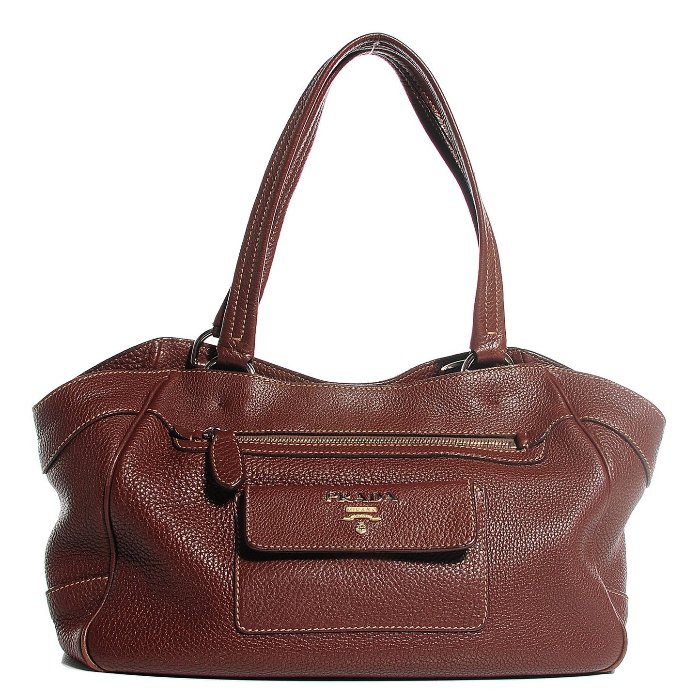 Vitello Daino Small Tote Bruciato