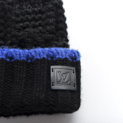 Louis Vuitton Cashmere Damier Beanie Blue 3 of 5