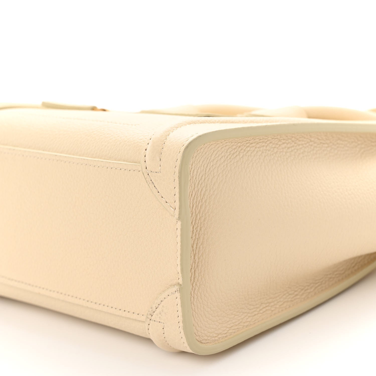 Celine Drummed Calfskin Nano Luggage Ivory 11 of 11