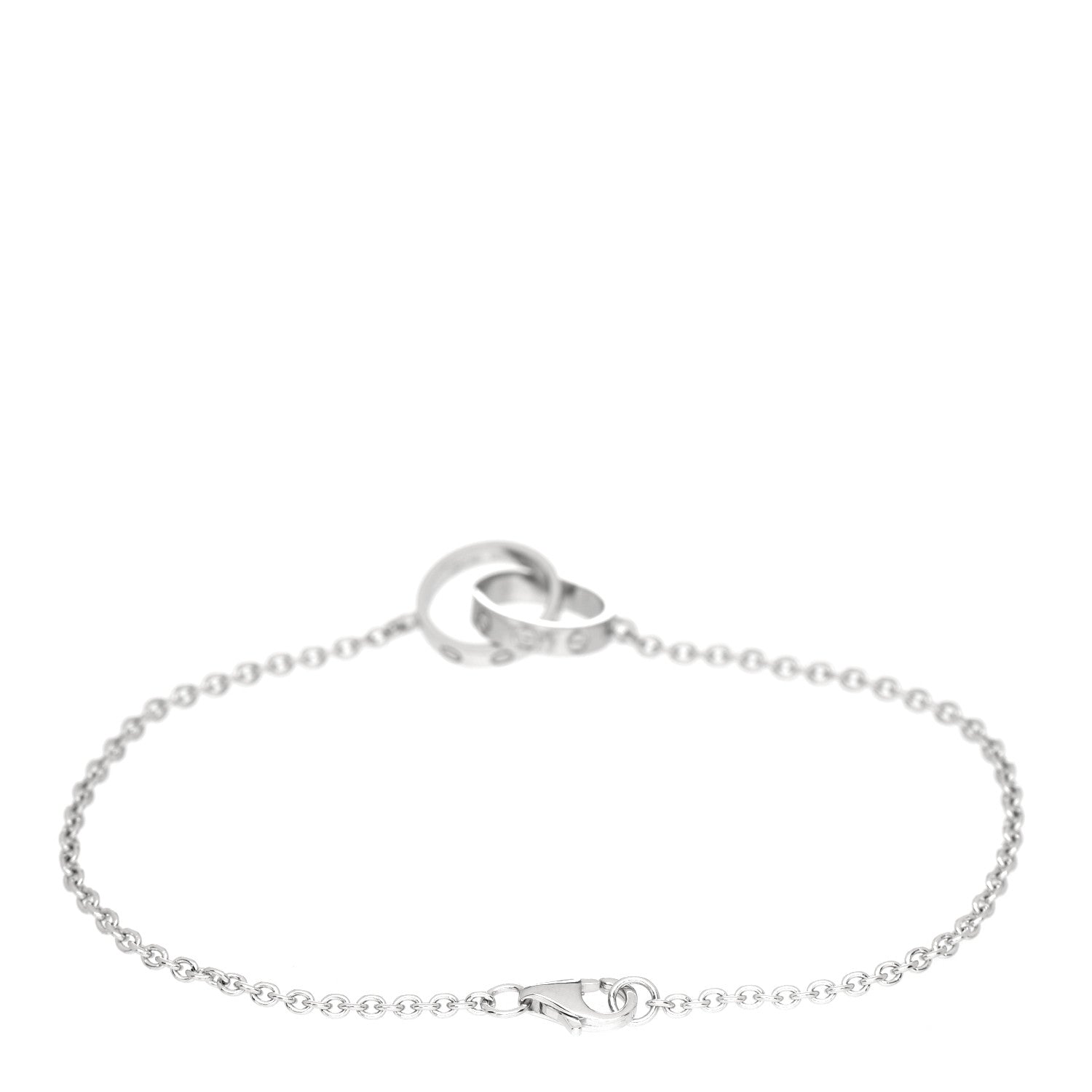 Cartier 18K White Gold Interlocking LOVE Bracelet 3 of 4