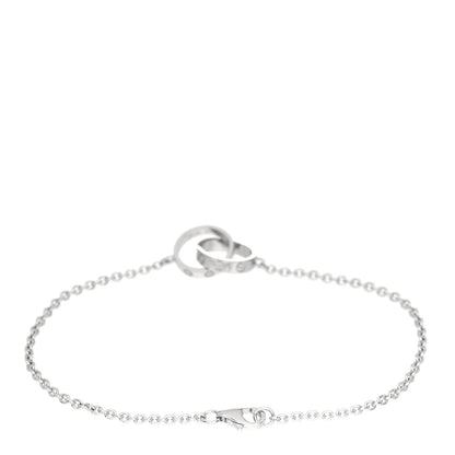 Cartier 18K White Gold Interlocking LOVE Bracelet 3 of 4
