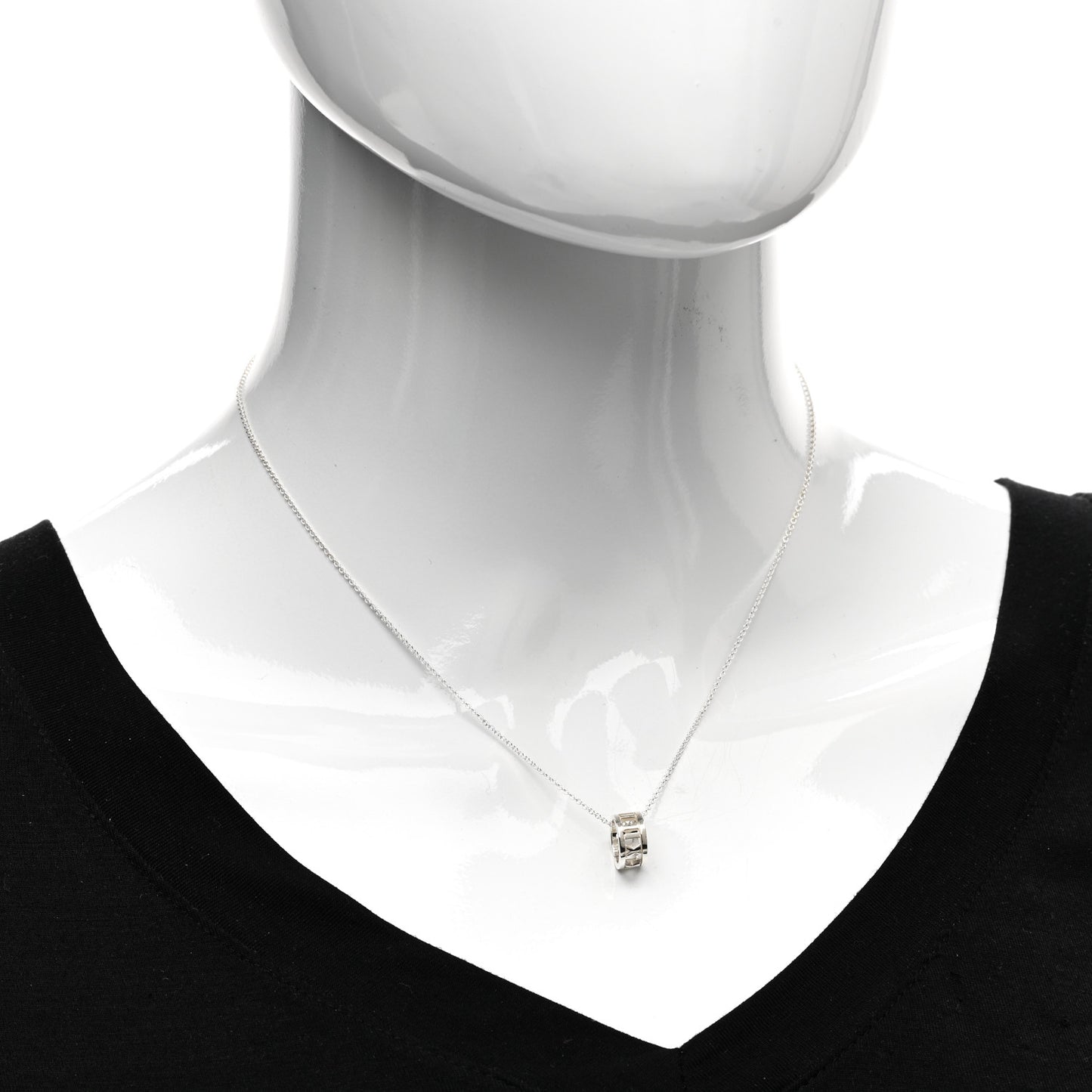 Sterling Silver Atlas Open Pendant Necklace