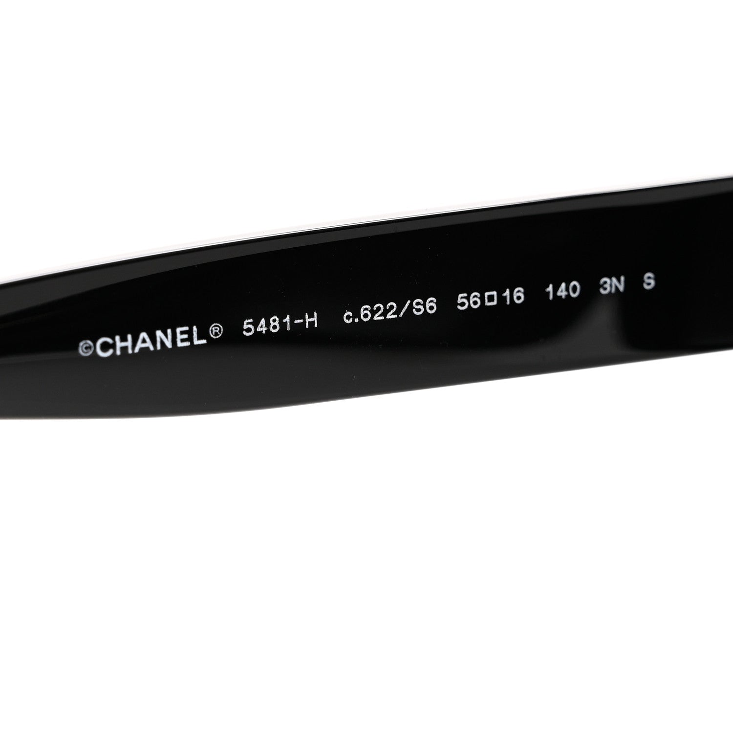 Chanel Acetate Pearl Cat Eye CC Sunglasses 5481-H Black 5 of 7