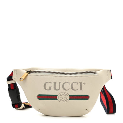 Gucci Grained Calfskin Small Logo Belt Bag White 1 of 9