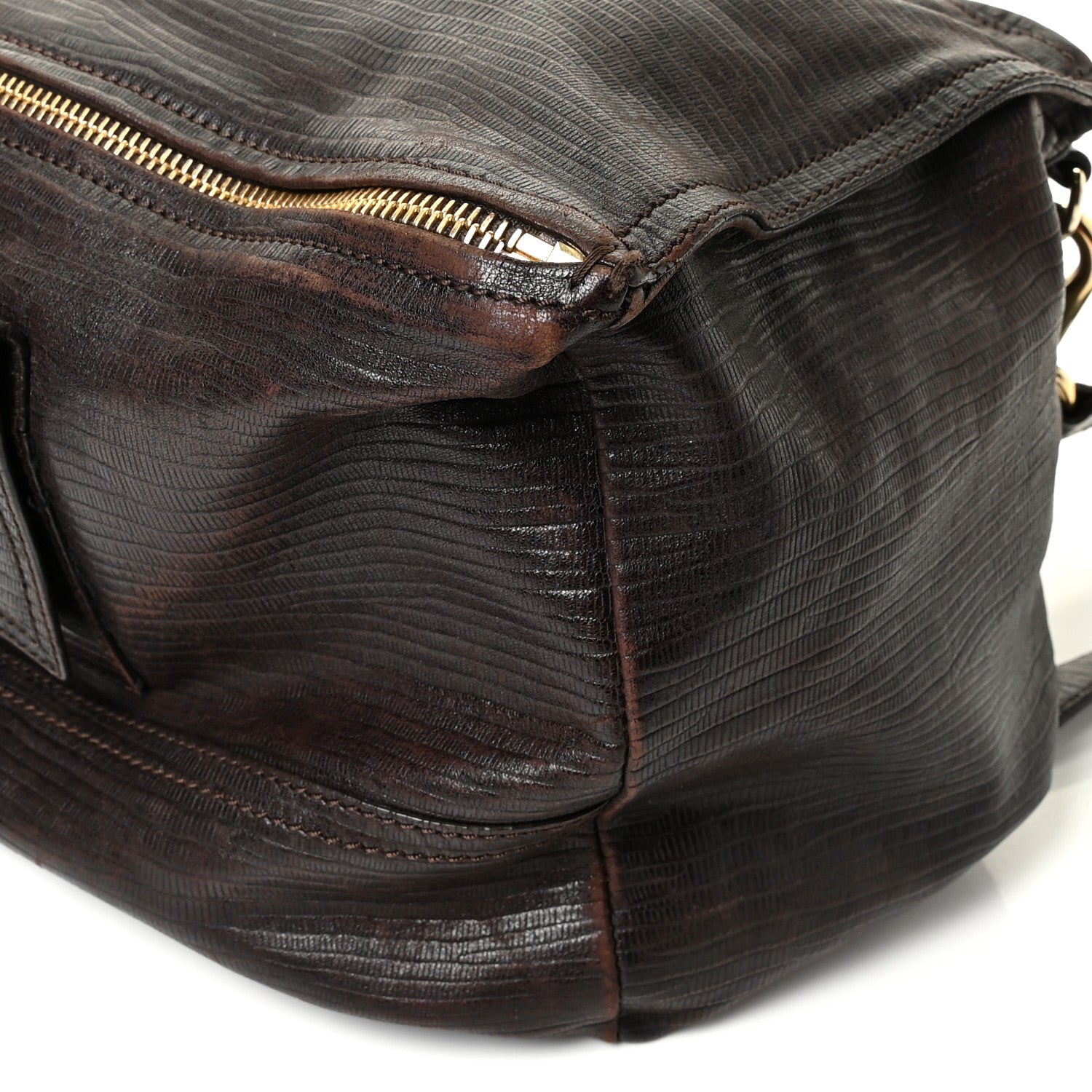 Givenchy Calfskin Lizard Embossed Large Pandora Brown 9 of 9