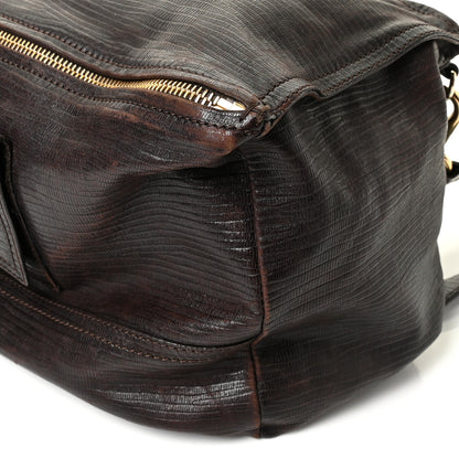 Givenchy Calfskin Lizard Embossed Large Pandora Brown 9 of 9