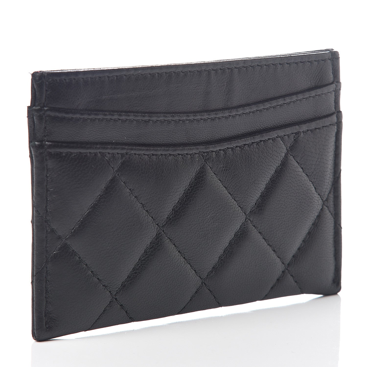 Chanel Lambskin Quilted Card Holder Black 2 of 7