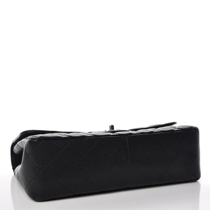 Chanel Caviar Quilted Jumbo Single Flap Black 4 of 10