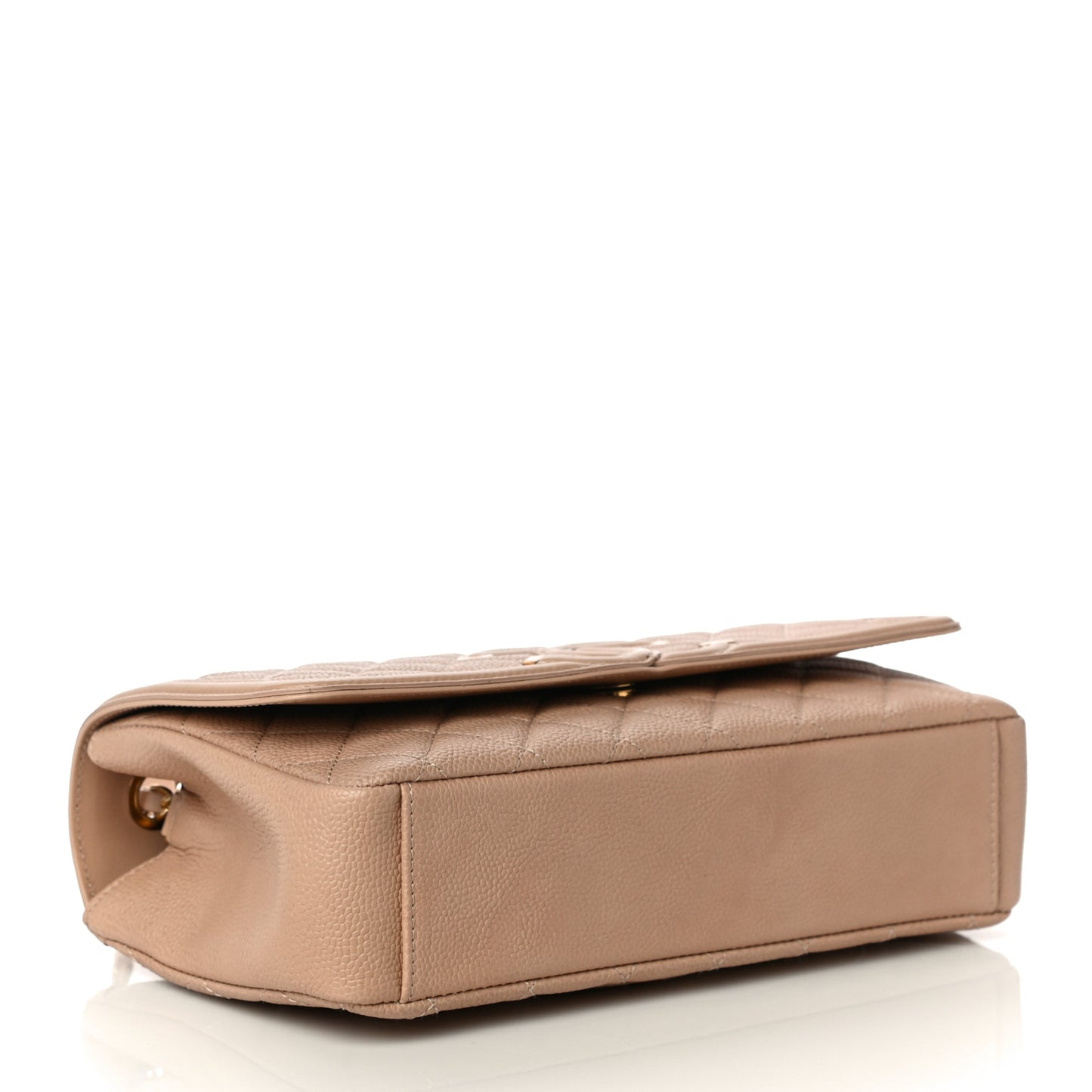 Caviar Quilted Medium CC Filigree Flap Beige