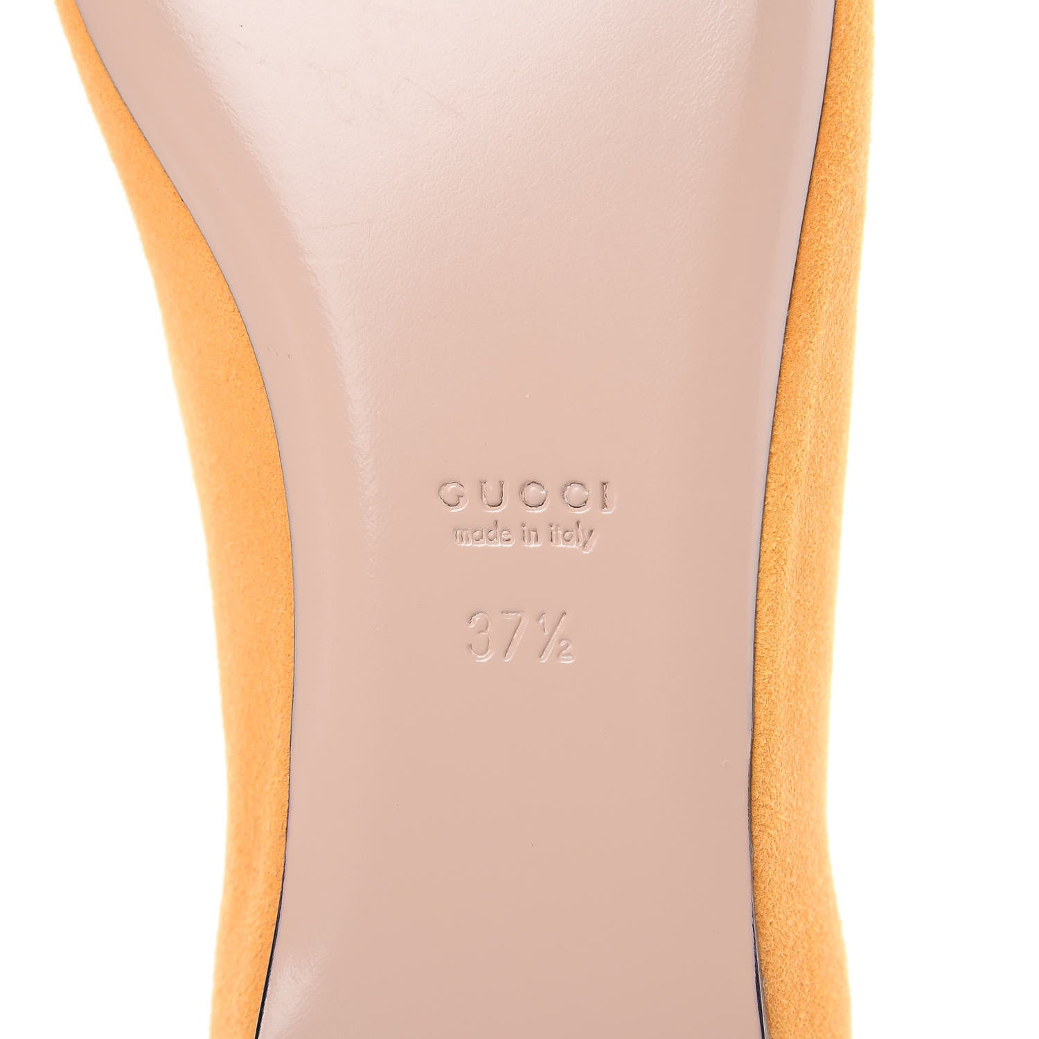 Gucci Kid Scamosciato GG Marmont Fringe Flats 37.5 Crystal Copper 7 of 8