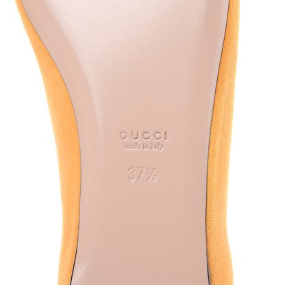 Gucci Kid Scamosciato GG Marmont Fringe Flats 37.5 Crystal Copper 7 of 8