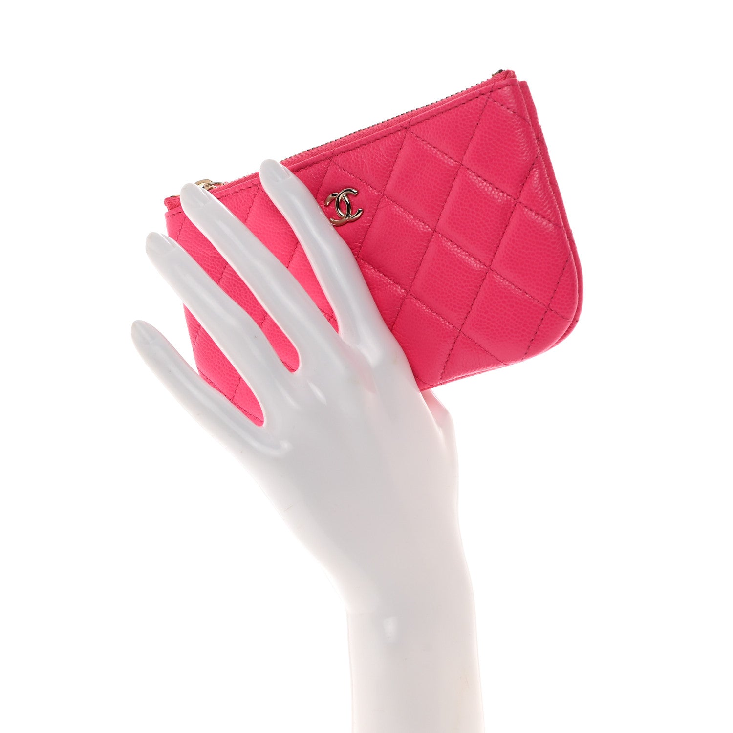 Chanel Caviar Quilted Small Cosmetic Case Fuchsia 2 of 8
