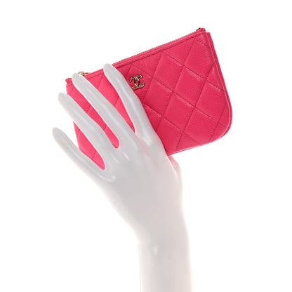 Chanel Caviar Quilted Small Cosmetic Case Fuchsia 2 of 8