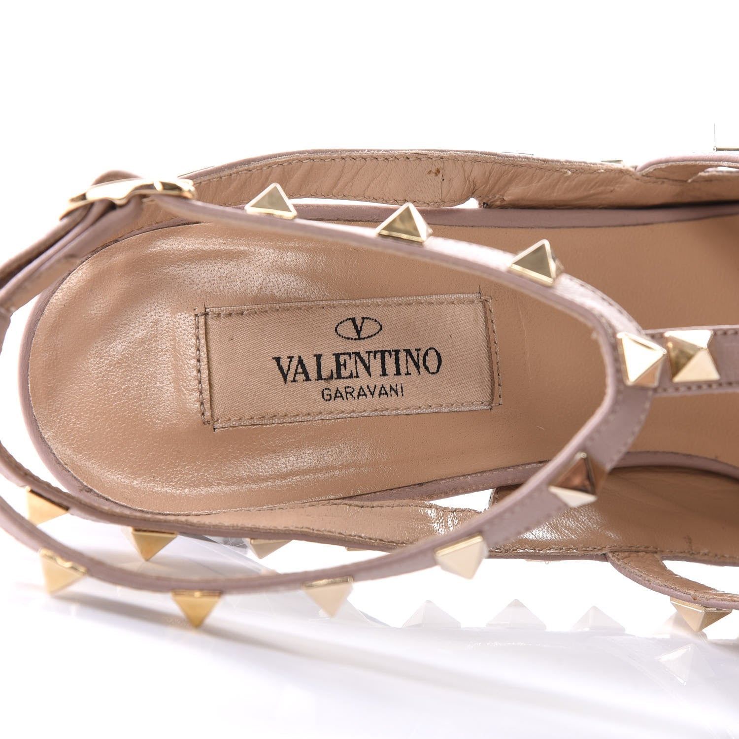 Valentino Garavani Patent Nappa Rockstud Ankle Strap 100mm Pumps 41 Black Poudre 7 of 9