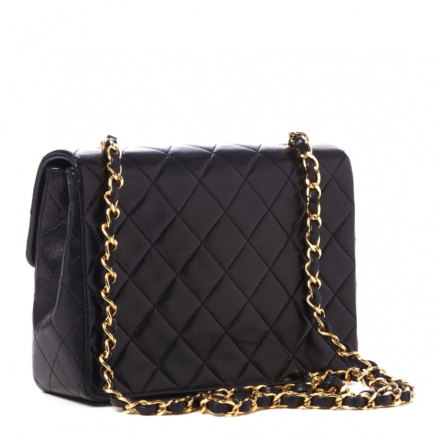 Chanel Lambskin Quilted Mini Square Flap Bag Black 3 of 10